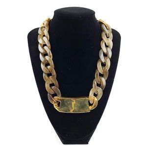 DONCASTER Smoky Acrylic Chain Gold Plate Necklace